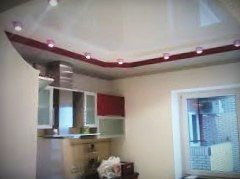 Двухуровневые натяжные потолки для кухни: какие они?